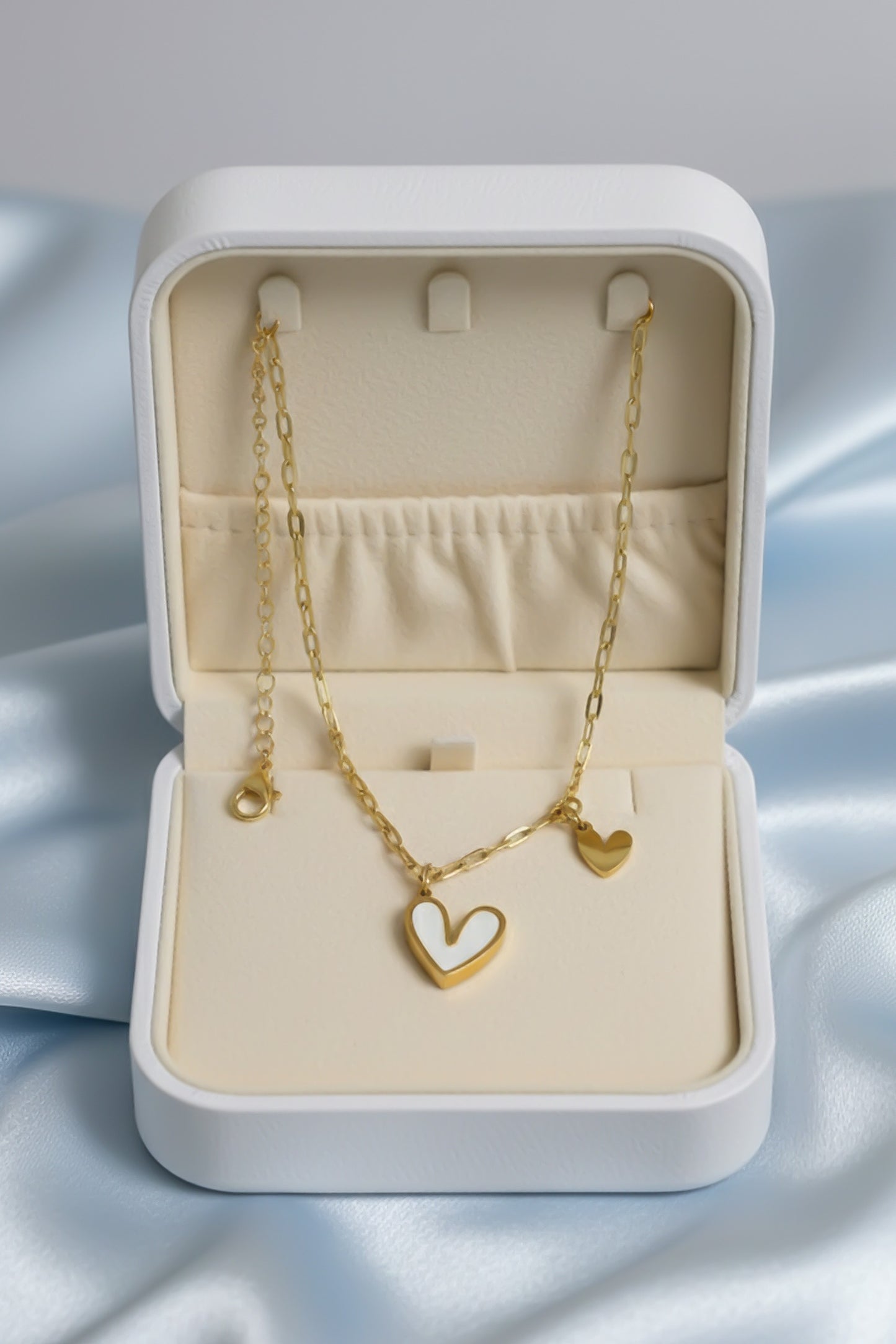 Doube Heart - Anti Tarnish Chain - Gold