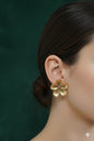 Petal Gold Flower - Anti Tarnish Earrings - Stud