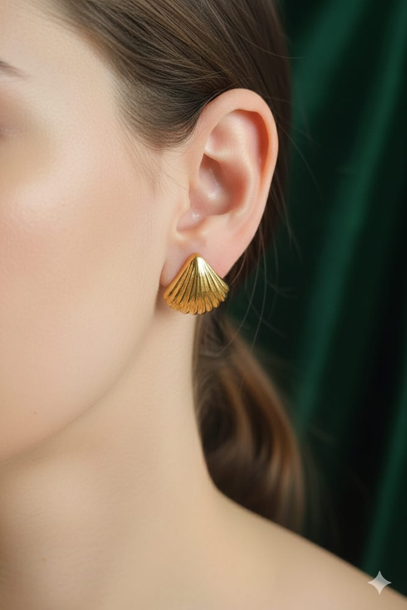 Seashell - Anti Tarnish Earrings - Stud