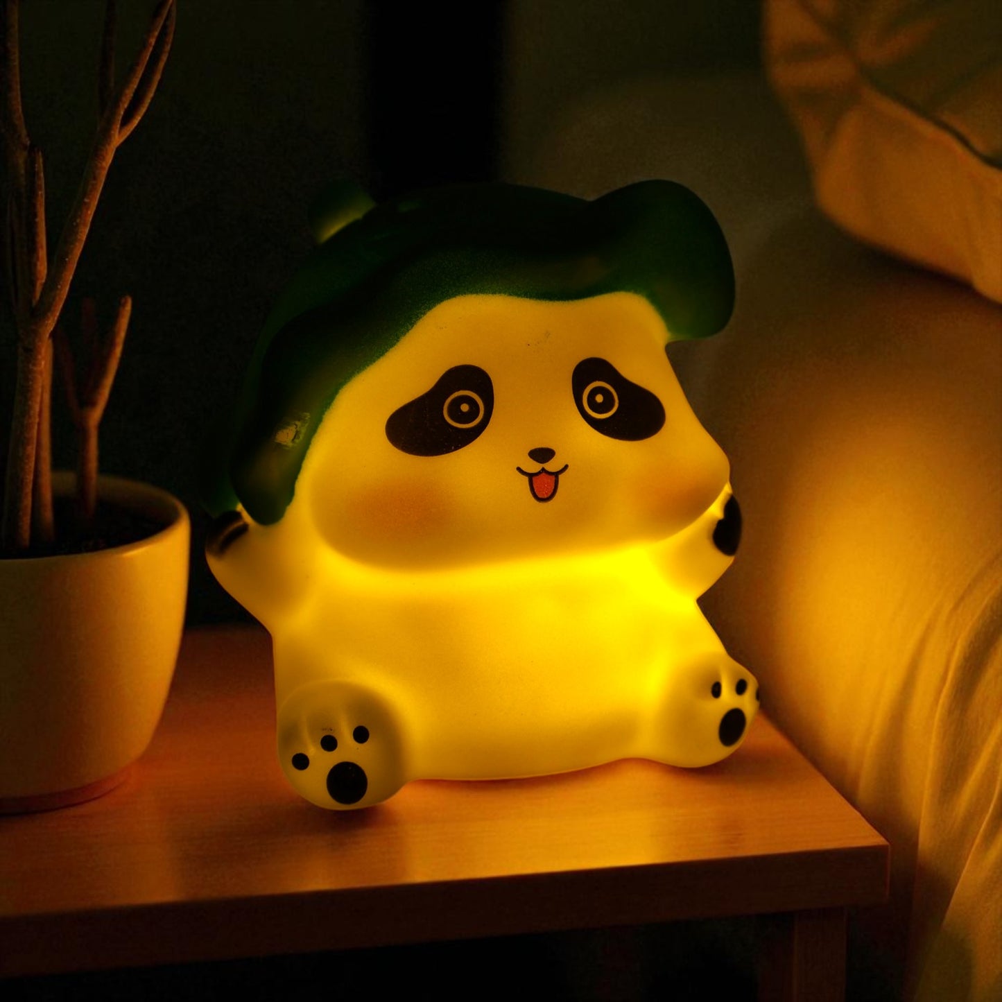 Green Cap Panda - Night Lamp