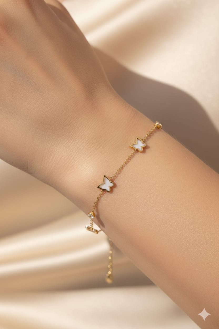 Butterfly - Anti Tarnish Bracelet - Gold