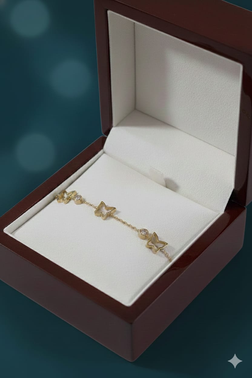 Butterfly - Anti Tarnish Bracelet - Gold
