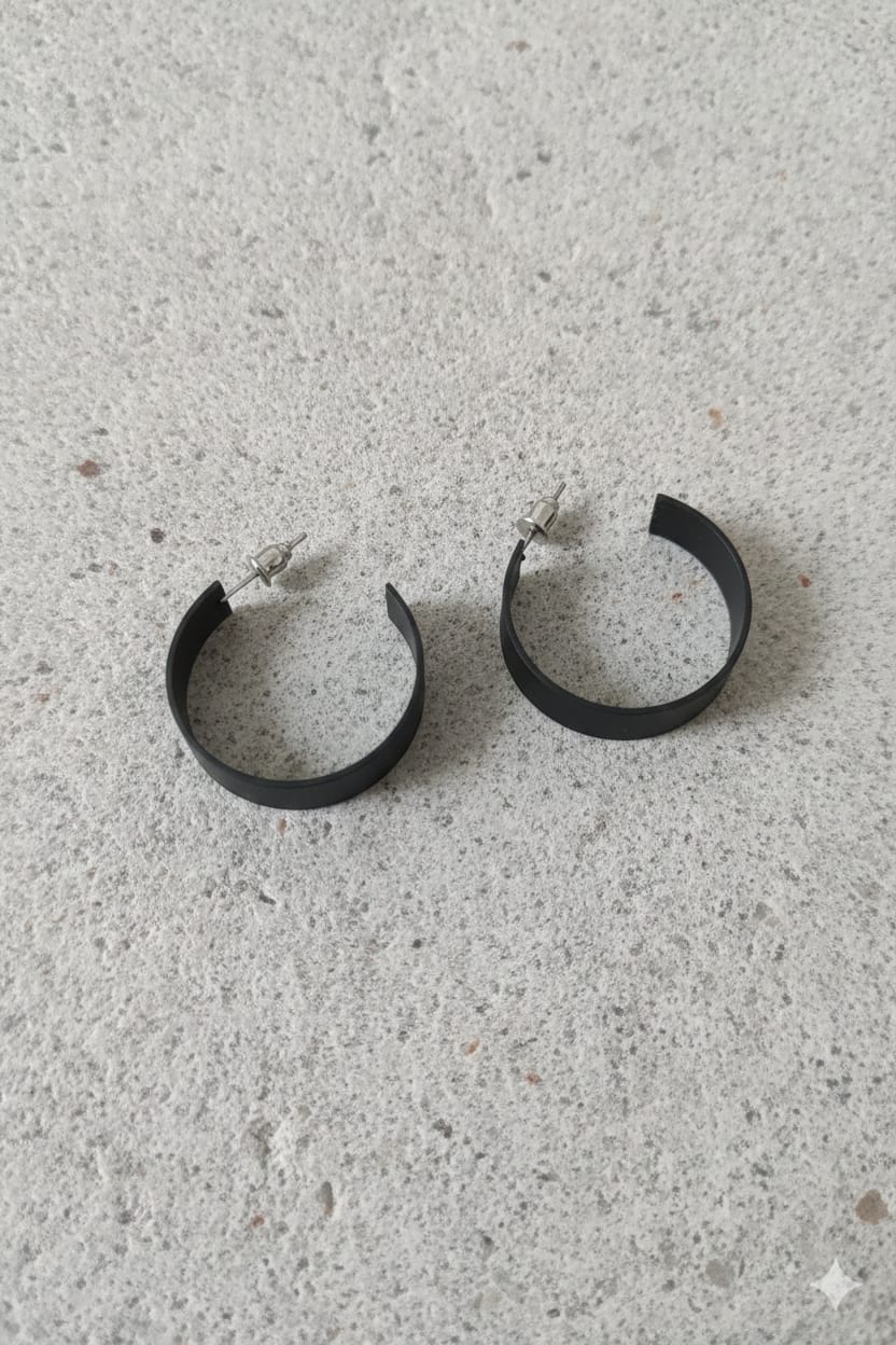 Block Hoops - Western Earrings - Hanging