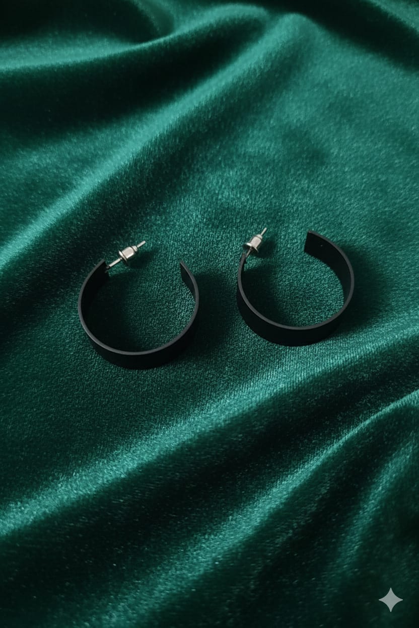 Block Hoops - Western Earrings - Hanging