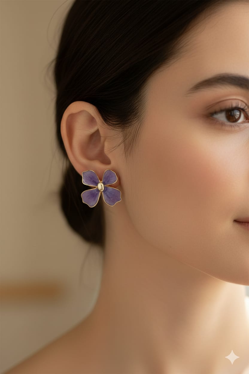 Dainty Flower - Korean Earrings - Stud