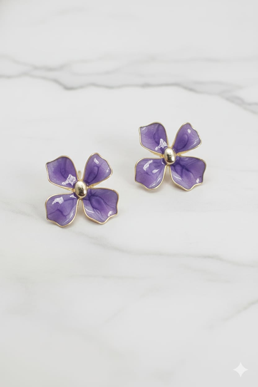 Dainty Flower - Korean Earrings - Stud