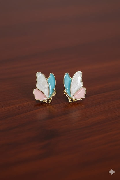 Enamel Butterfly  - Korean Errings - Stud