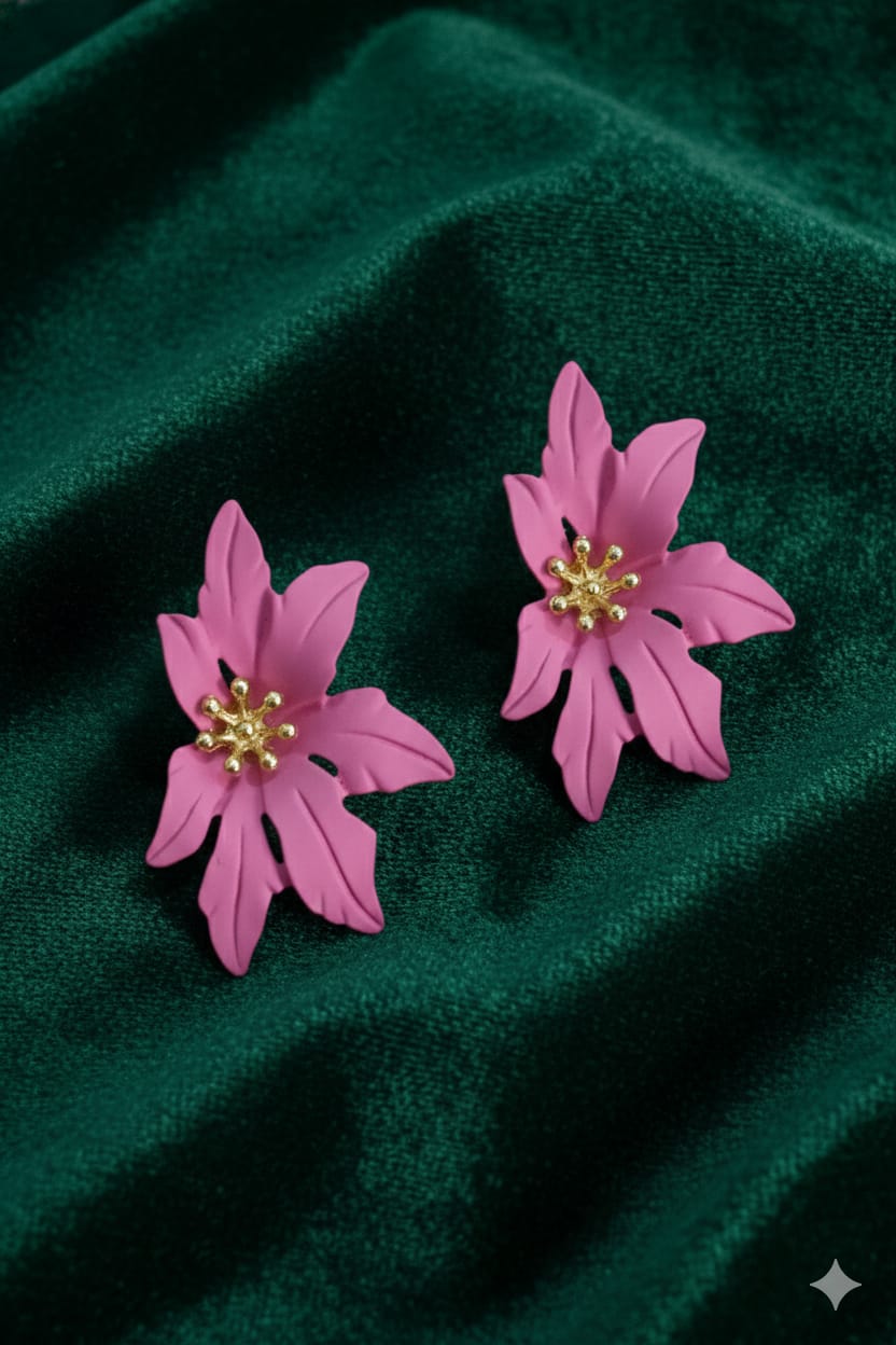 Dramatic Flower - Korean Earring - Stud