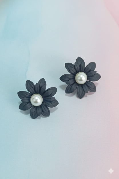 Pearl Flower - Korean Earring - Stud