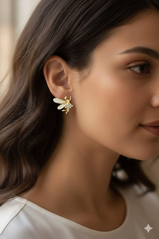 Fairfly Angel - Korean Earrings - Stud