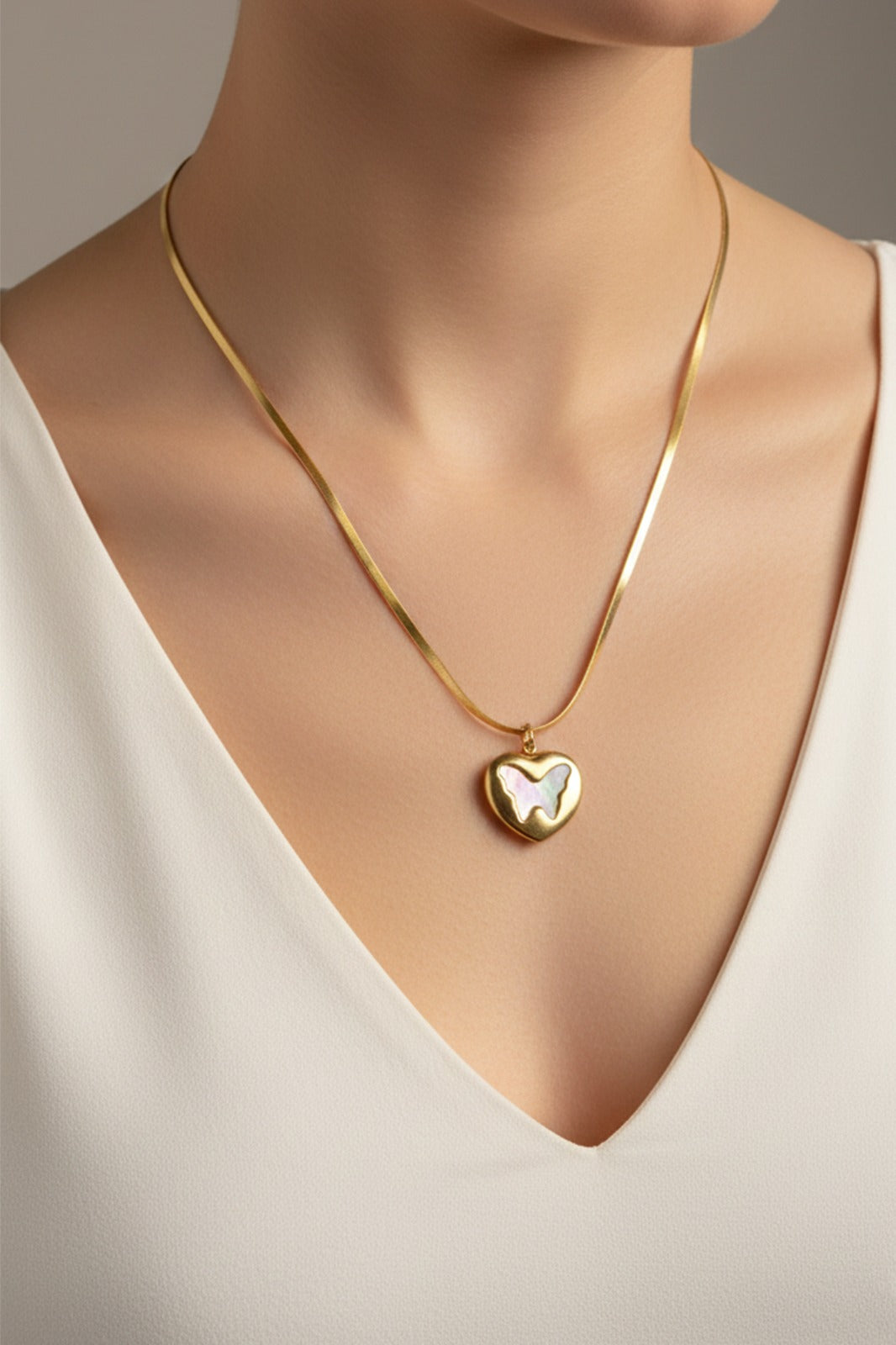 Heart - Anti Tarnish Chain - Gold