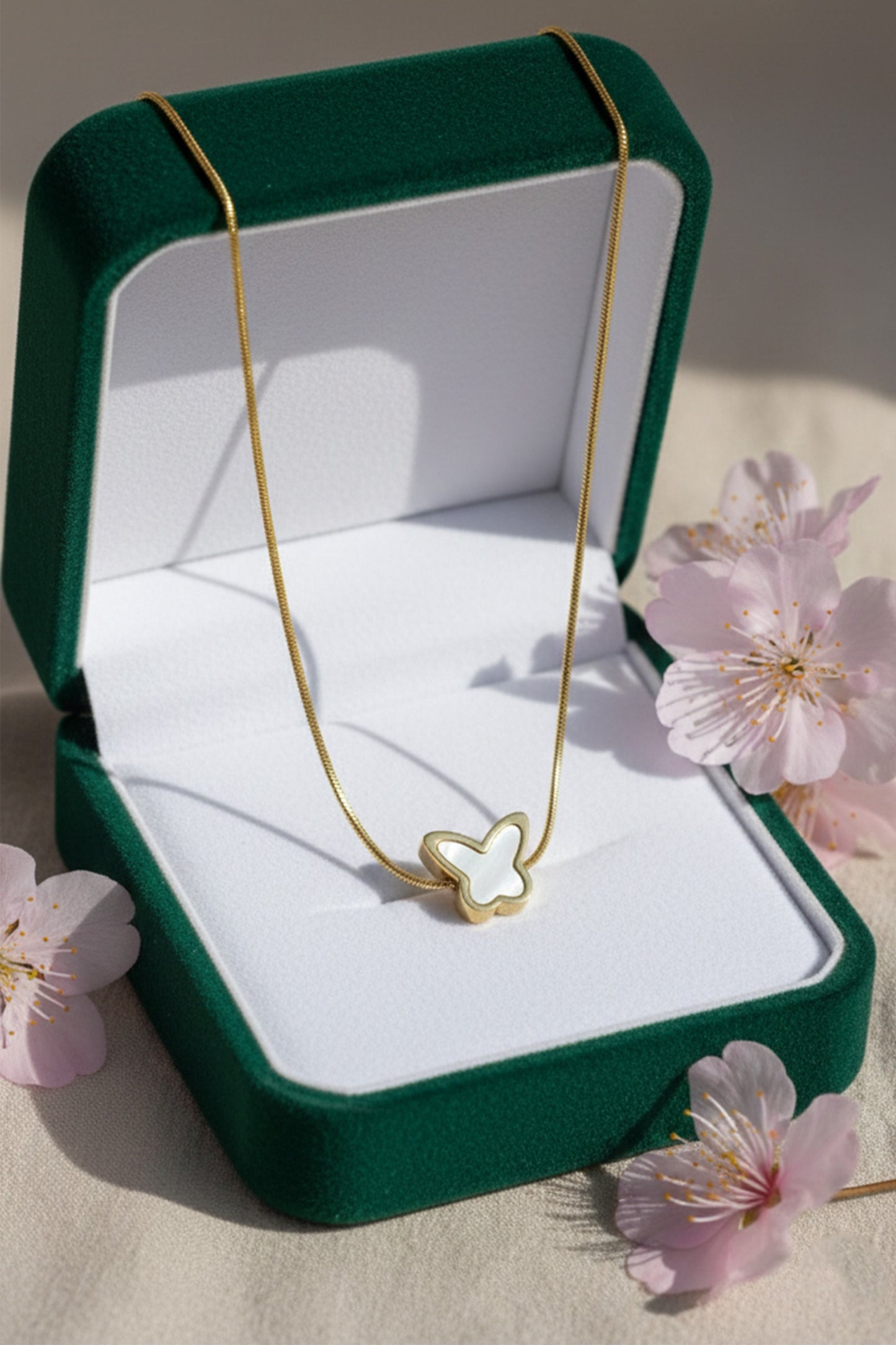 Butterfly Pendant - Anti Tarnish Chain - Gold