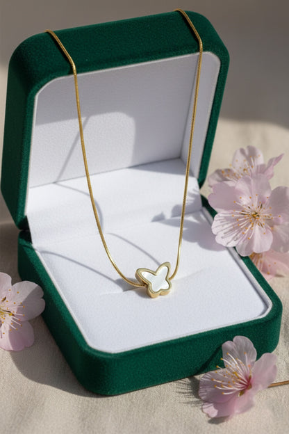 Butterfly Pendant - Anti Tarnish Chain - Gold