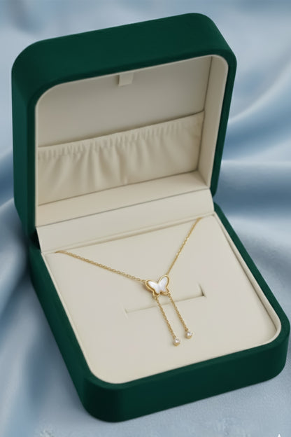 Butterfly Stone - Anti Tarnish Chain - Gold