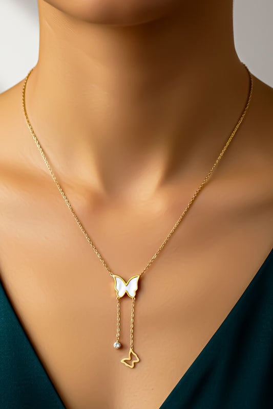 Elegant Butterfly - Anti Tarnish Chain - Gold