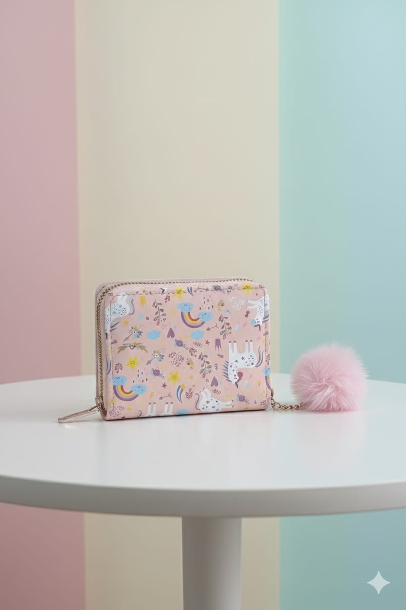 Rainbow Unicorn  Wallat -Lite  Yellow