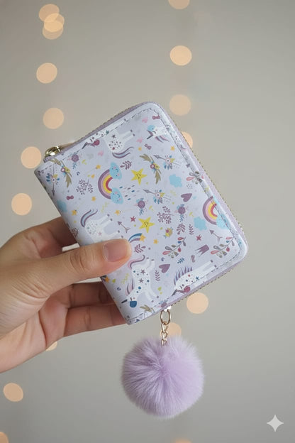 Rainbow Unicorn Wallet  -Lavender