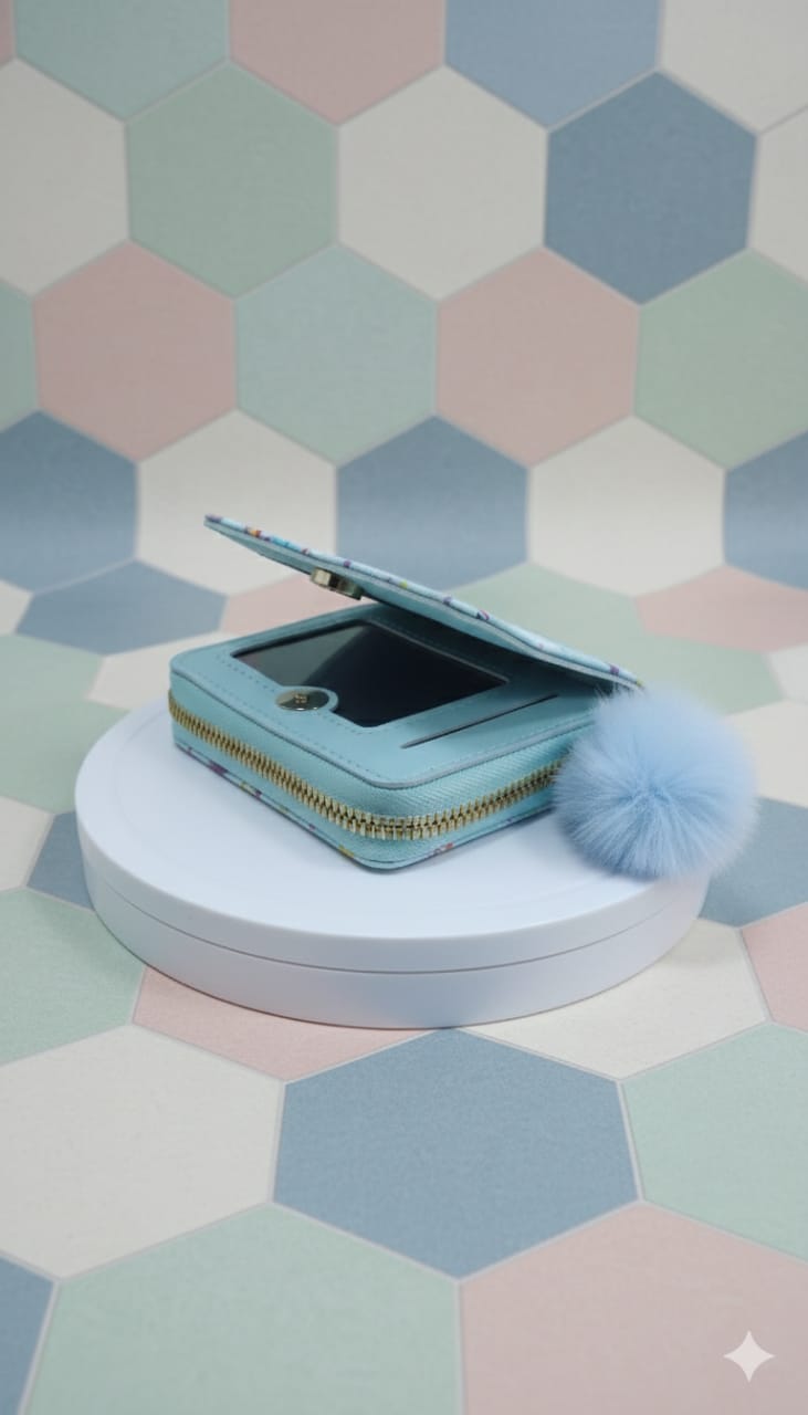 Rainbow Unicorn Wallat - Sky Blue