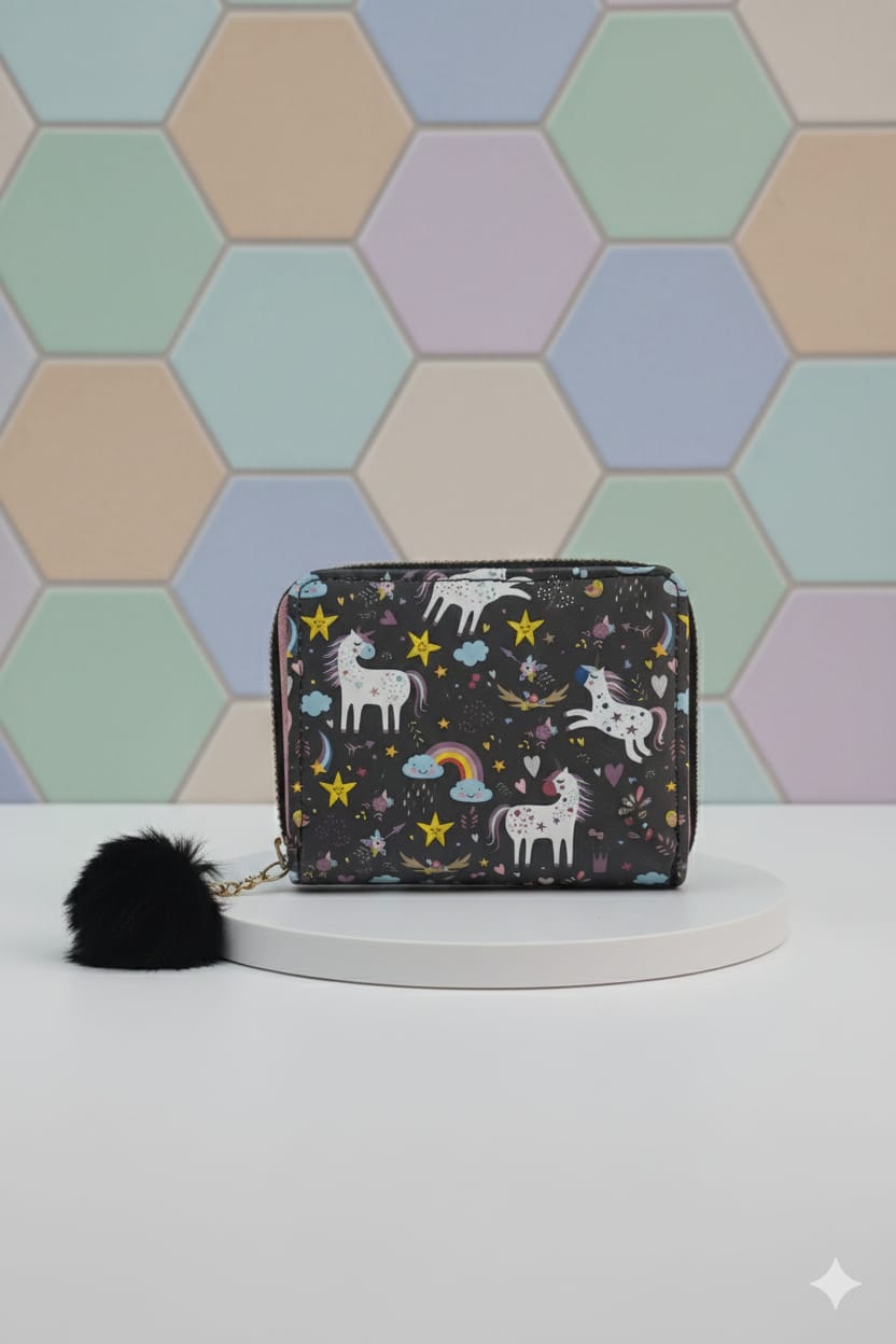 Rainboe Unicorn Wallet - Black