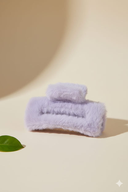 Fluppy Fur Hair Claw Clip - Lavender