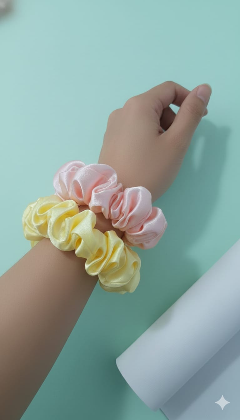 Satin Scrunchies - 2pcs