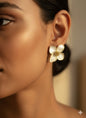 Ivory Bloom Flower - Korean Earring - Stud