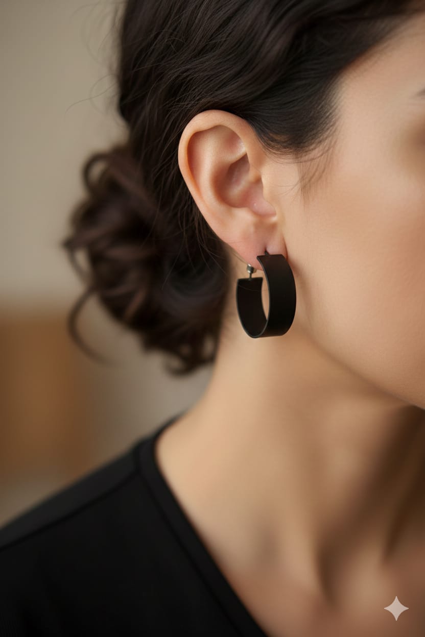 Block Hoops - Western Earrings - Hanging