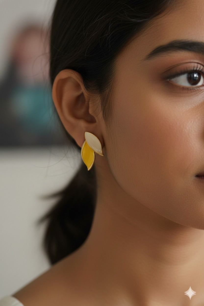 Double Leaf - Korean Eaerrings - Stud