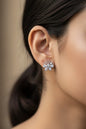 Flower Stone - American Diamond Earring - Stud