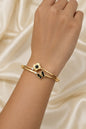 Floral Butterfly - Anti Tarnish Bracelet -  Gold
