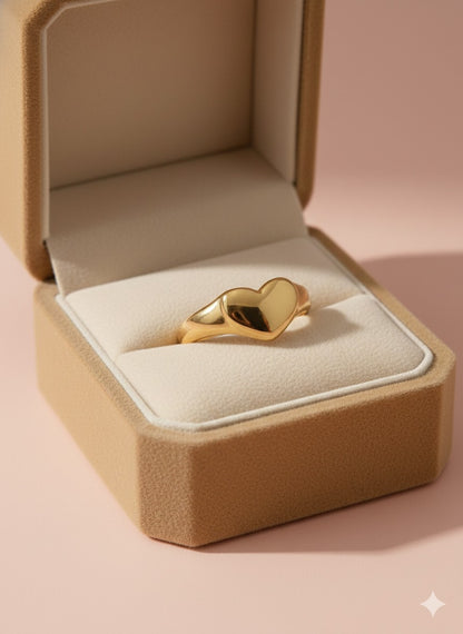 Glow Heart Ring - Anti Tarnish - Gold