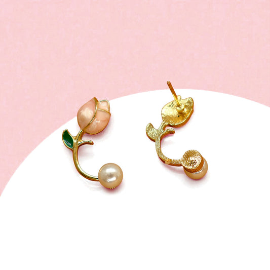 Metal Lotus Earrings